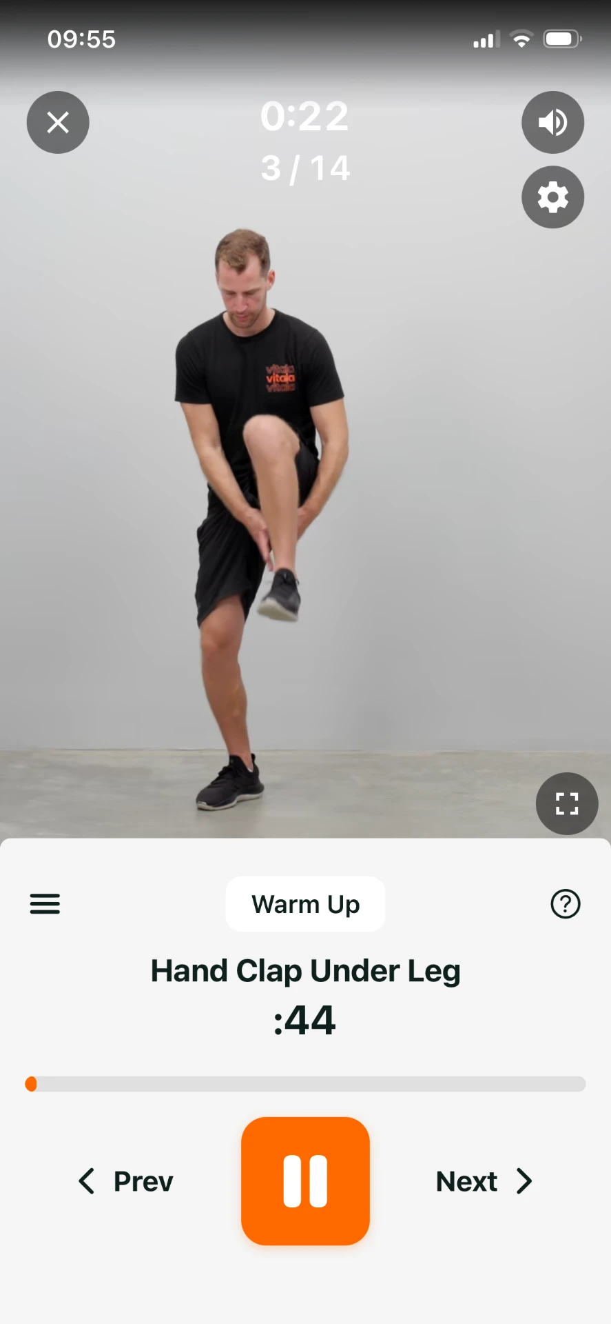 Vitala patient app: Guided exercise videos